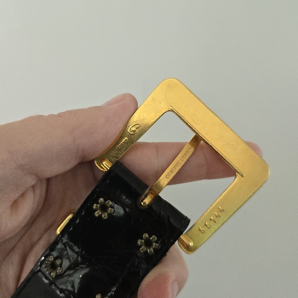 Vintage Elite Fresno California Black Gold Belt Large - Picture 3 of 10